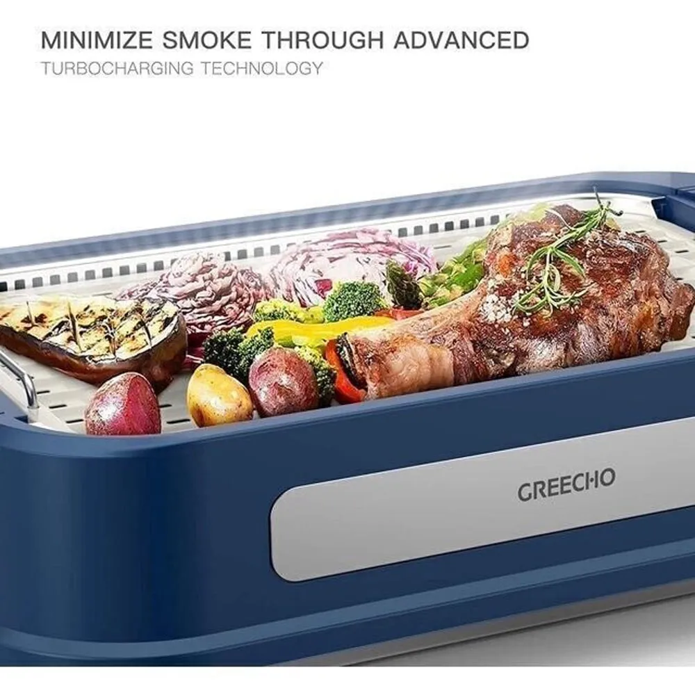 1500W Electric Smokeless Indoor Grill Portable Non-Smoke Roaster Smokeless Grill Compact Yakiniku Plate