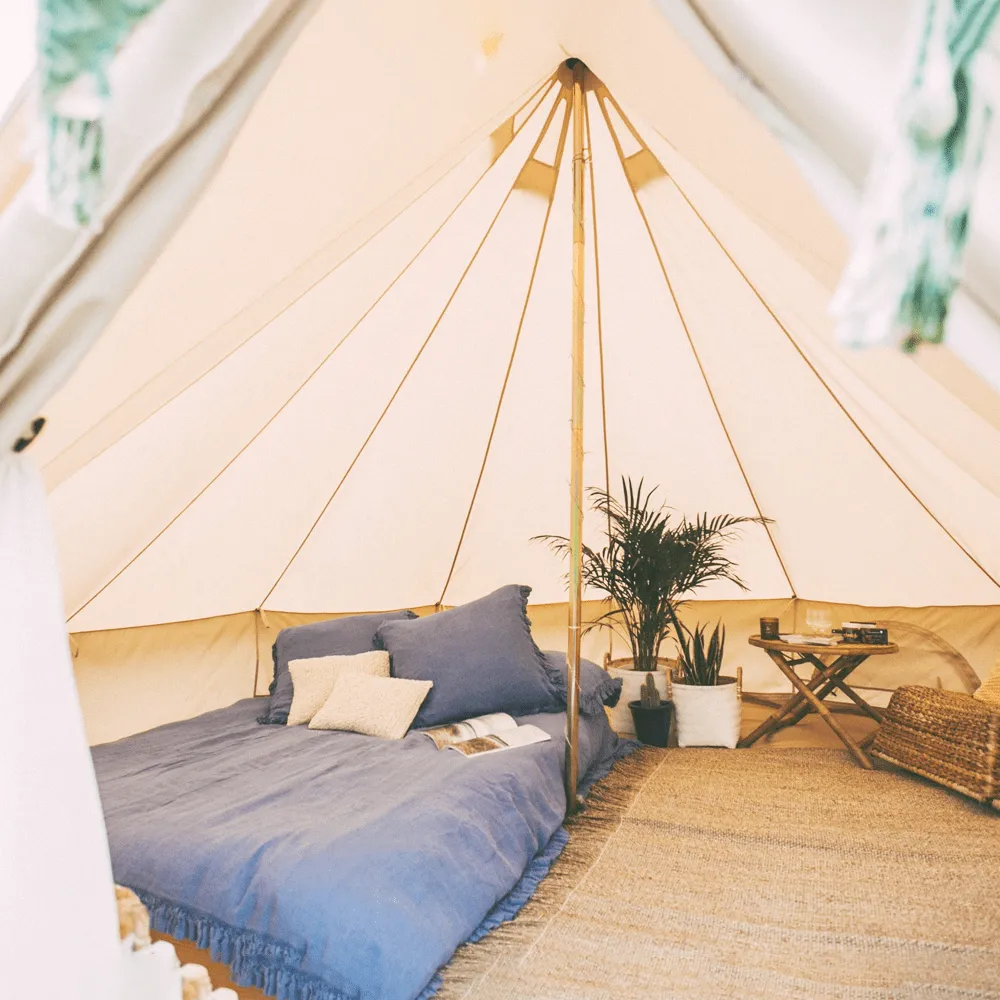 6m Bell Tent 285gsm 100% Natural Canvas | XL Walls & StoveMate