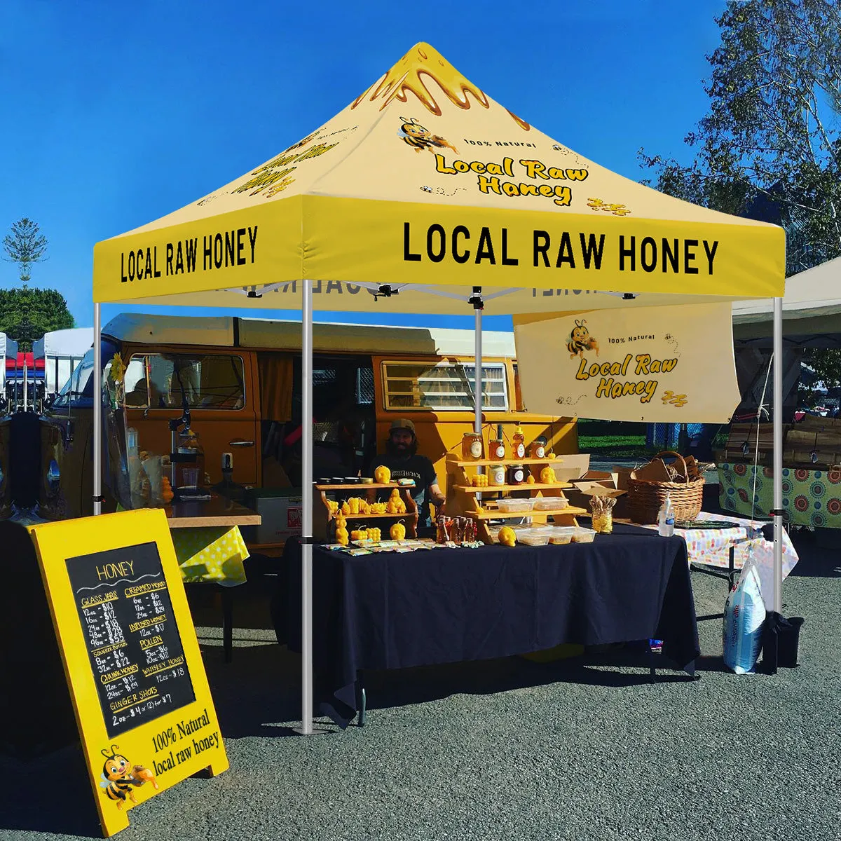 ABLEM8CANOPY 10x10 Outdoor Canopy Tent with sides for Local Honey Business