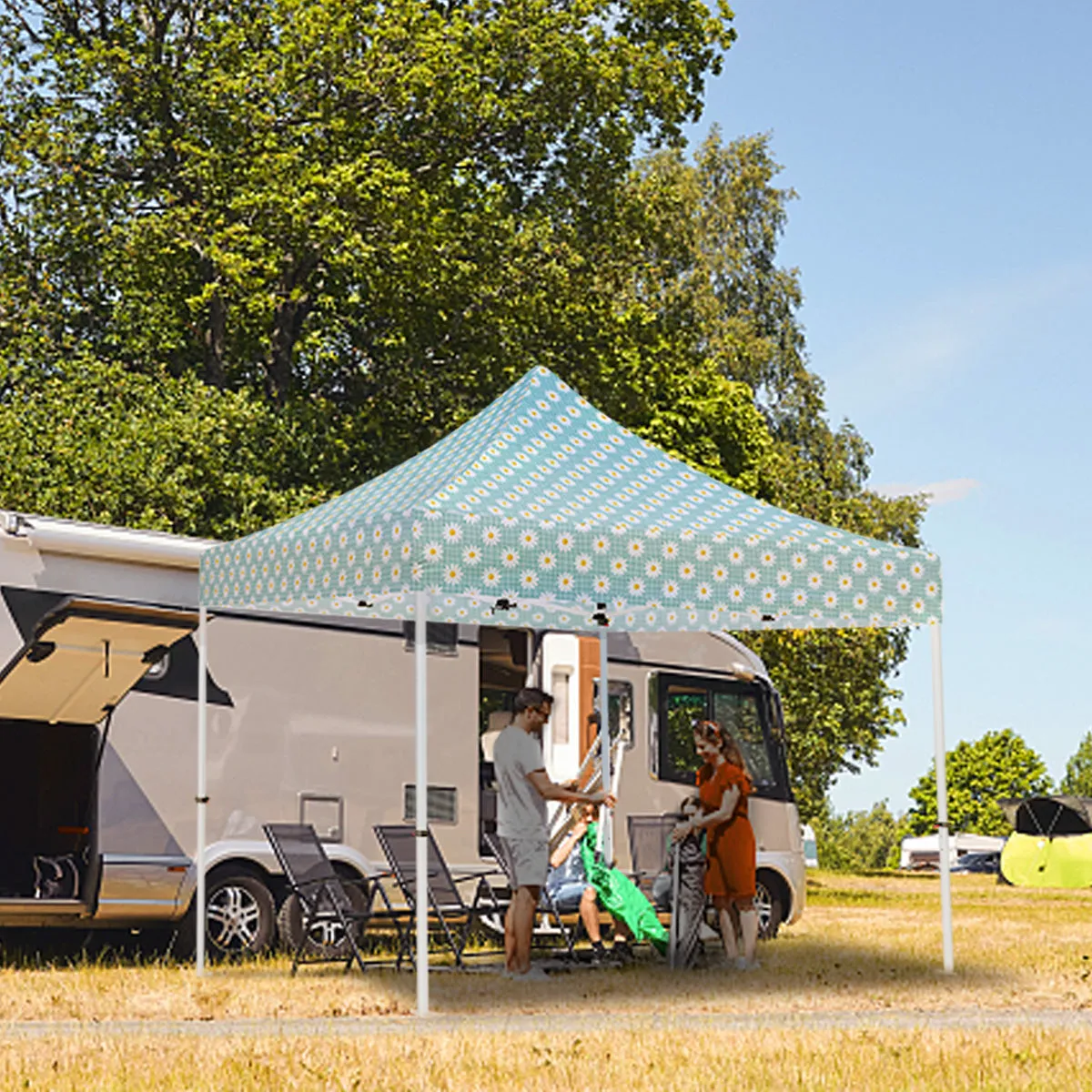 ABLEM8CANOPY 10x10 Pop Up Canopy Tent - Floral