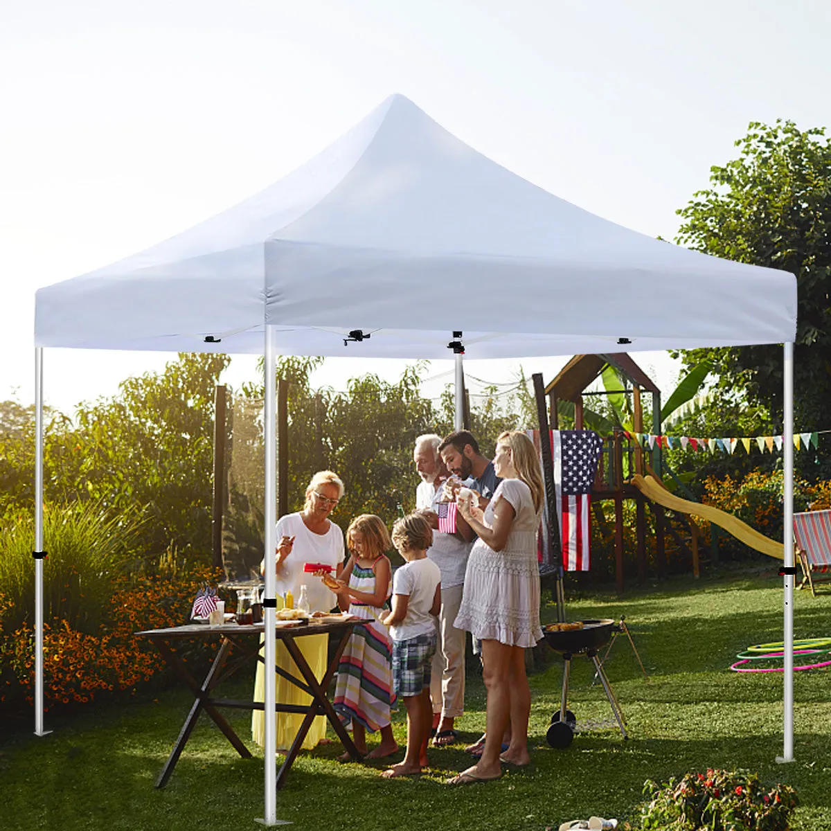 ABLEM8CANOPY 10x10 Pop Up White Canopy Tents