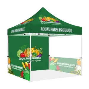 ABLEM8CANOPY Local Farm Produce 10x10 Pop Up Sun Canopy Tent