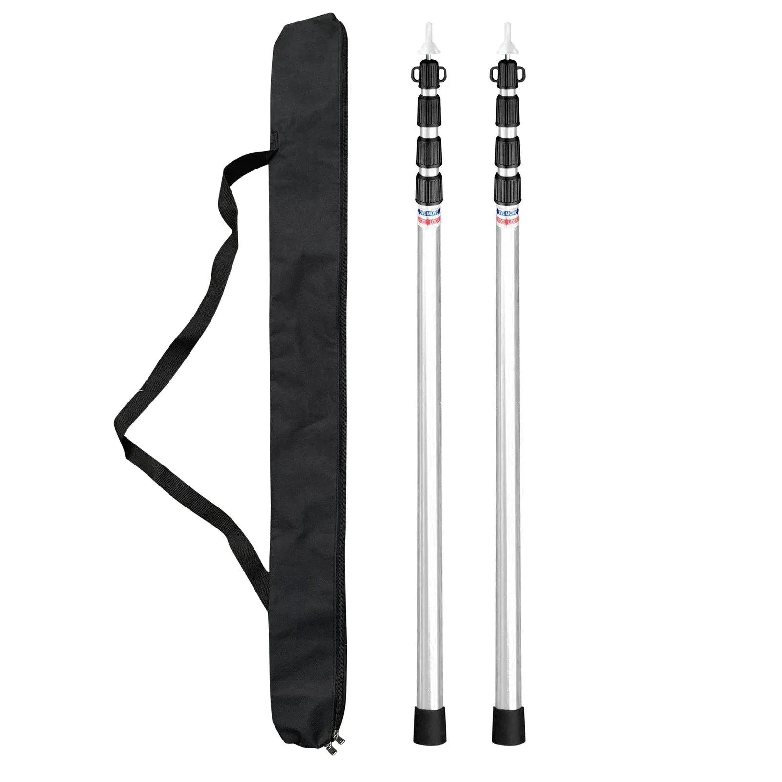 Adjustable Camping Tent Poles Telescopic Tarp Poles Portable Lightweight Aluminum Pole for Outdoor Awnings Canopy Accessories