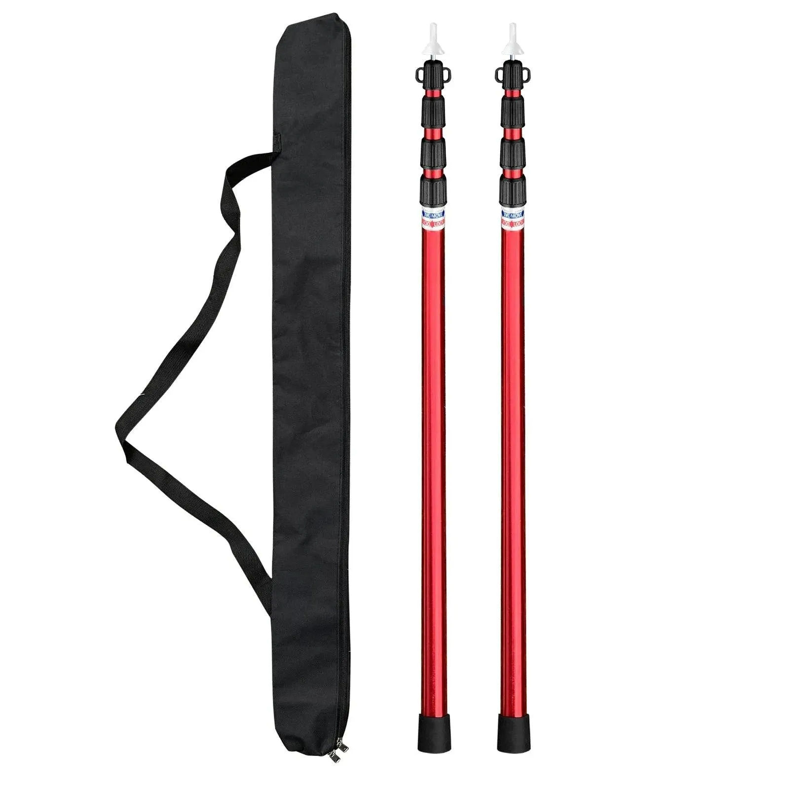 Adjustable Camping Tent Poles Telescopic Tarp Poles Portable Lightweight Aluminum Pole for Outdoor Awnings Canopy Accessories