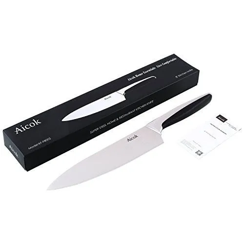 Aicok 8-Inch Chef Kitchen Knife with Stainless Steel Razor Sharp Blade and Ergonomic Handle