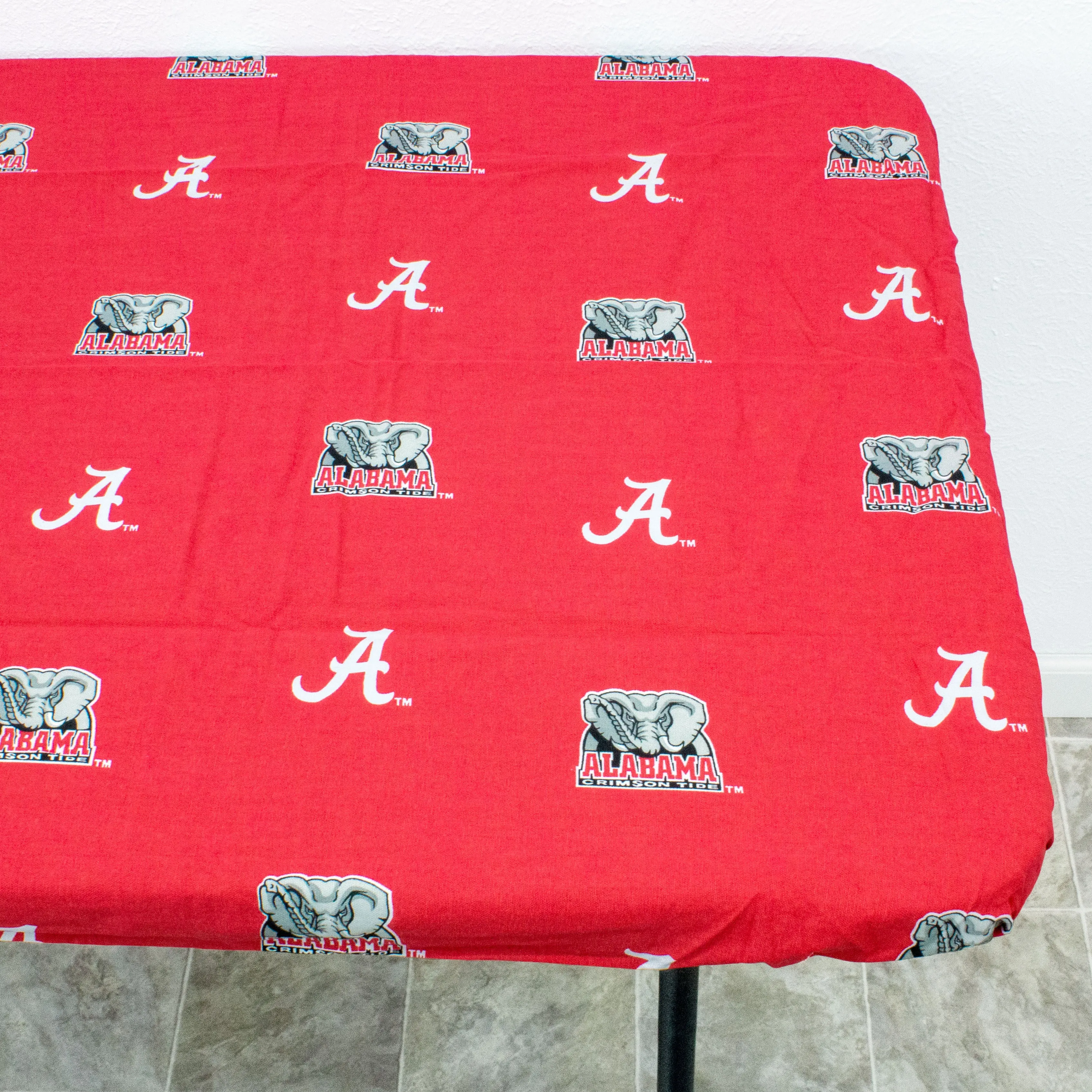 Alabama Crimson Tide Fitted Table Cover / Tablecloth:  3 Sizes Available