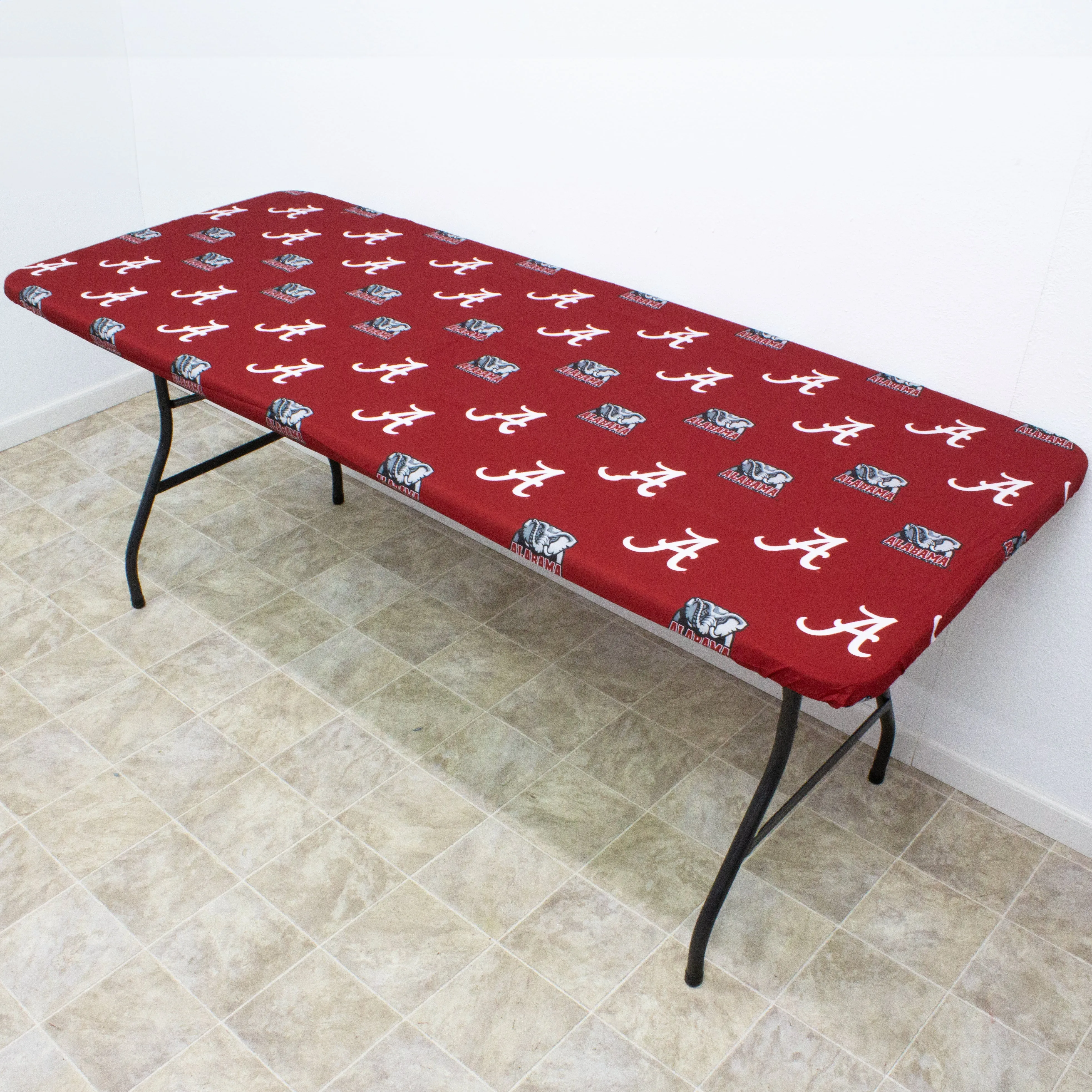 Alabama Crimson Tide Fitted Table Cover / Tablecloth:  3 Sizes Available