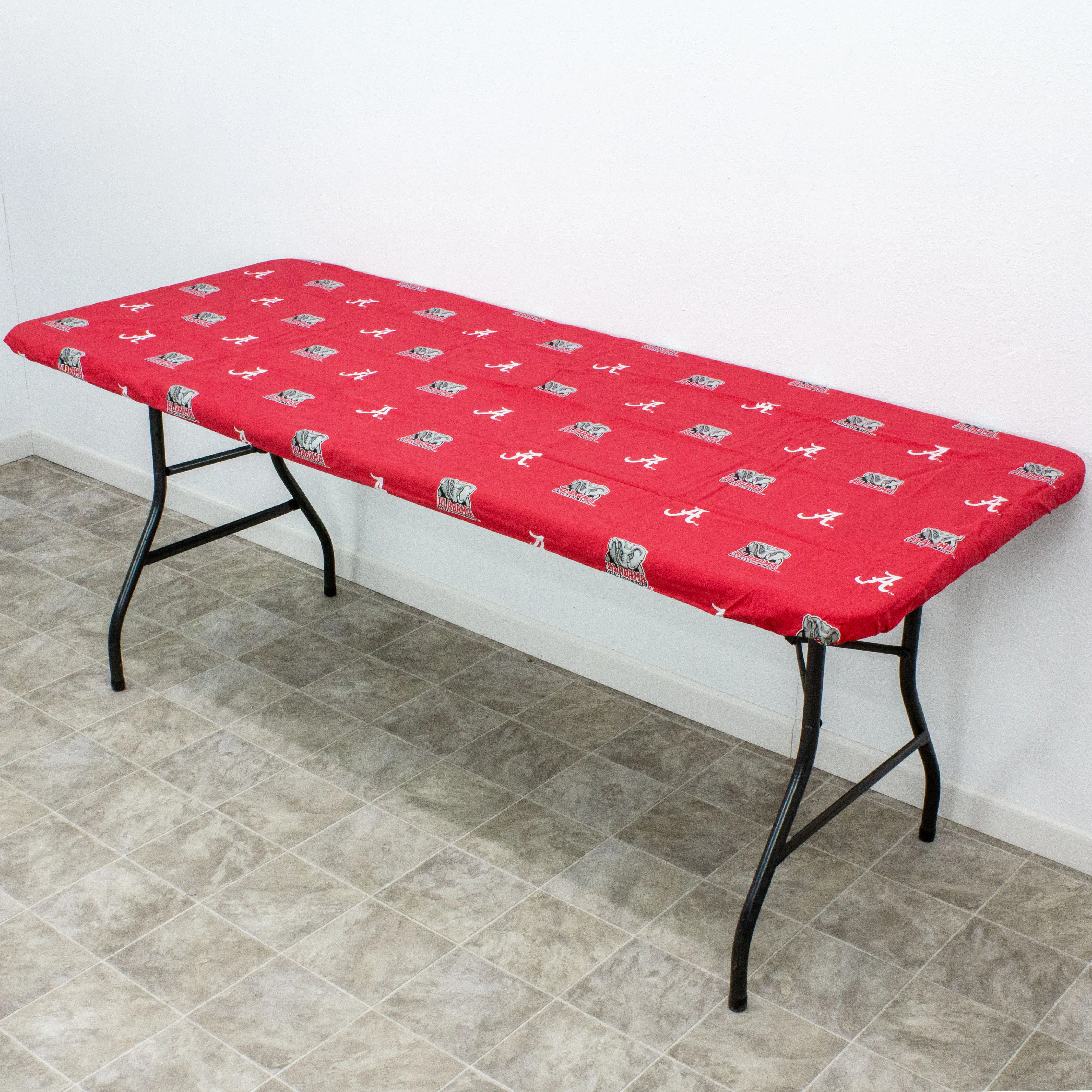 Alabama Crimson Tide Fitted Table Cover / Tablecloth:  3 Sizes Available