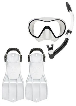 Apeks Mask - Snorkel & Fin Combo - White