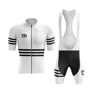 Bicycle Booth Stripes (White) Aero Cycling Kit