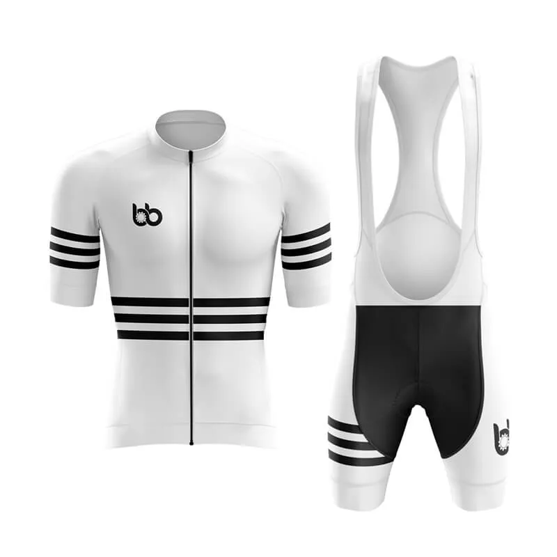 Bicycle Booth Stripes (White) Aero Cycling Kit