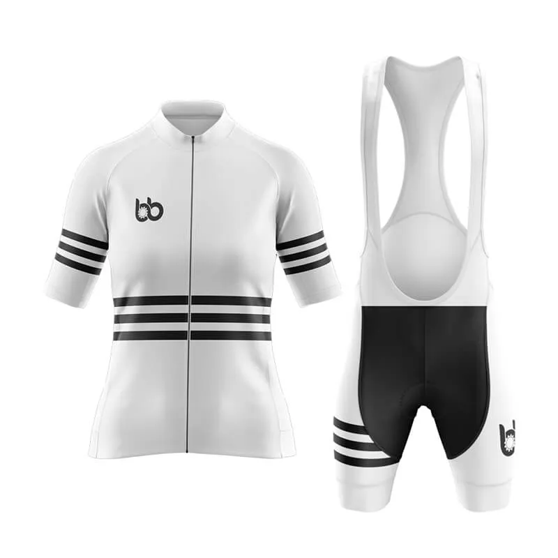 Bicycle Booth Stripes (White) Aero Cycling Kit