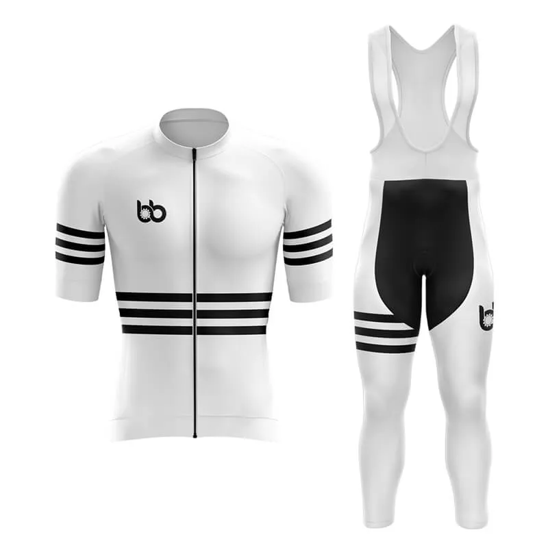 Bicycle Booth Stripes (White) Aero Cycling Kit