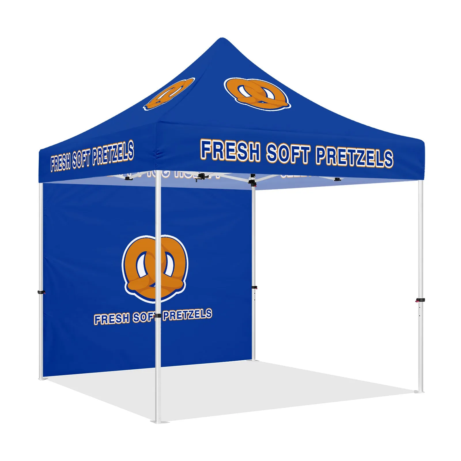 Booth Tents- Fresh Soft Pretzels 10x10 Pop Up Canopy Tent