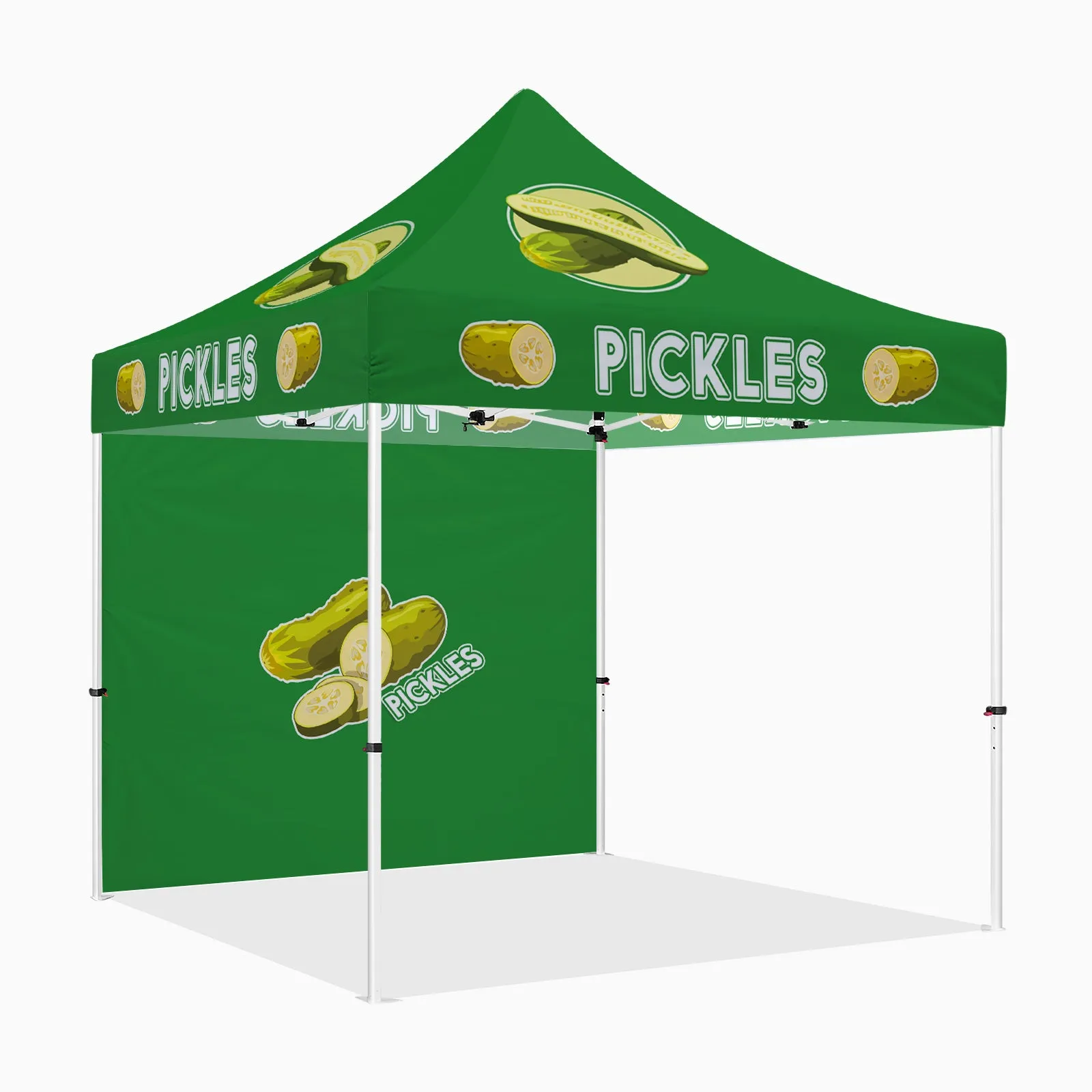 Branded Tent Canopy-ABLEM8CANOPY Pickles 10x10 Easy Pop Up Canopy Tent