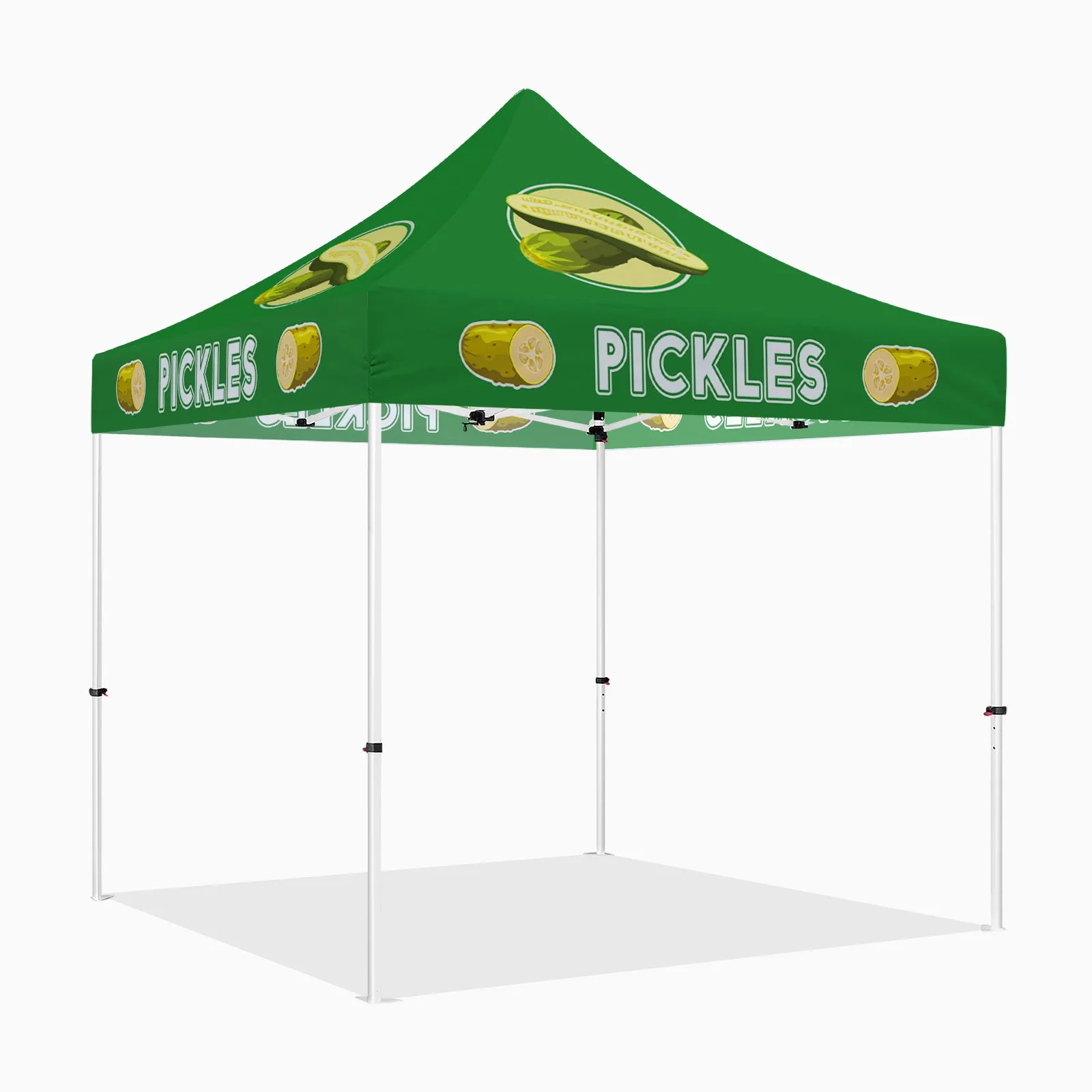 Branded Tent Canopy-ABLEM8CANOPY Pickles 10x10 Easy Pop Up Canopy Tent