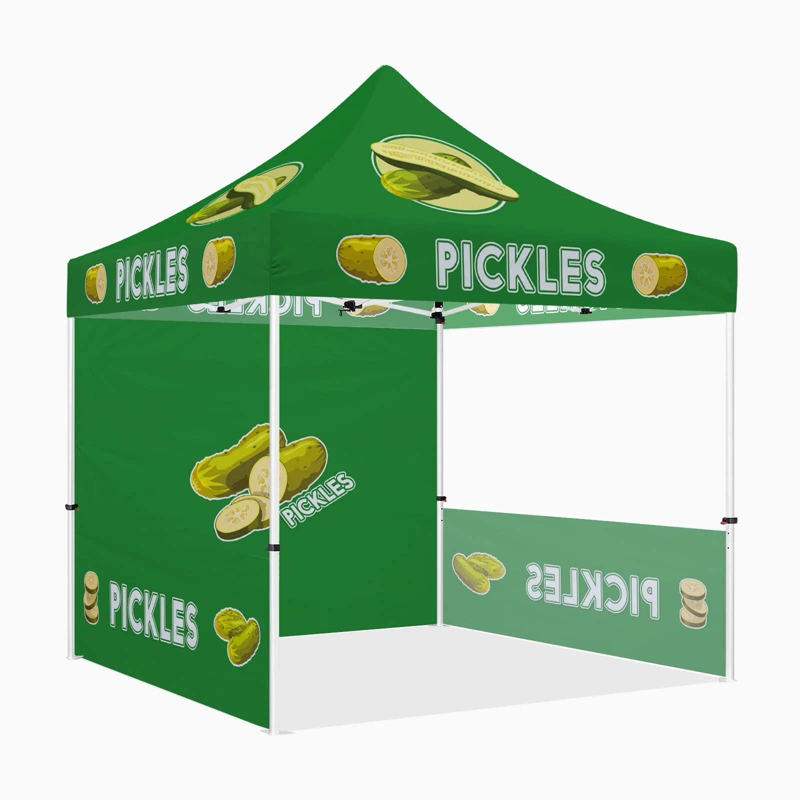 Branded Tent Canopy-ABLEM8CANOPY Pickles 10x10 Easy Pop Up Canopy Tent