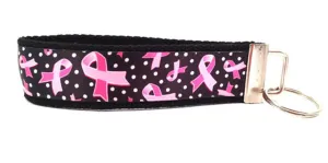 Breast Cancer Awareness Black Keychain (SKU 1053 KC)