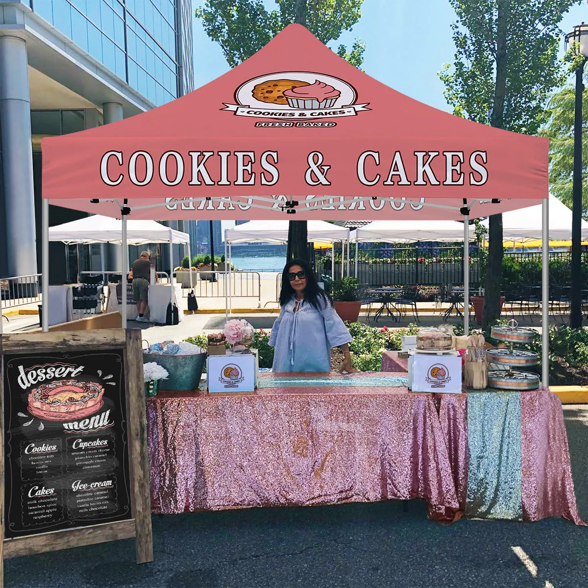 Camping Food Tent-10 Canopy Tent for Cookies & Cakes