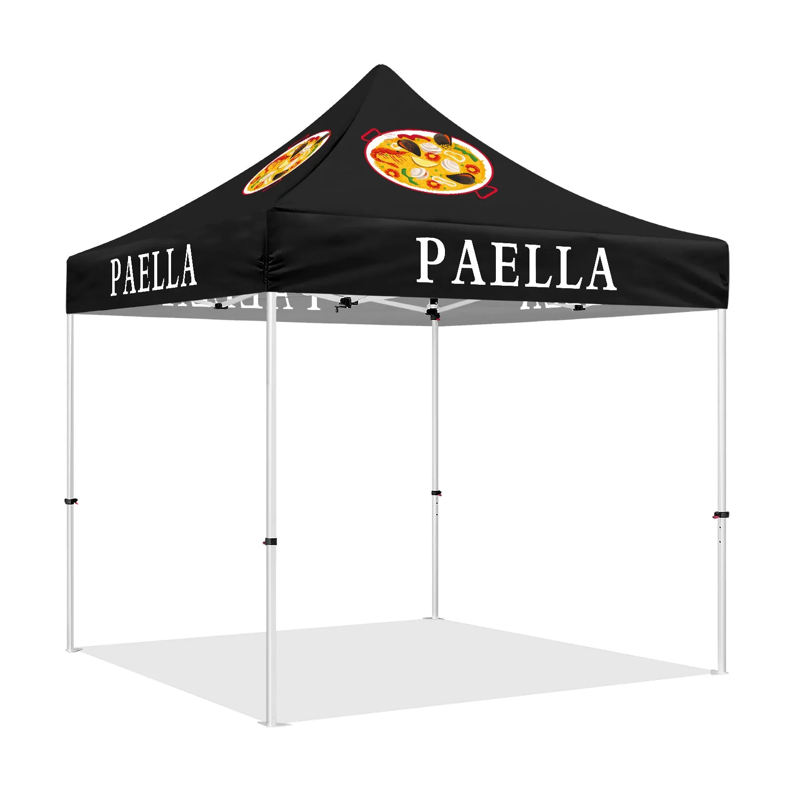 Canopy with Tent Attached-ABLEM8CANOPY Paella 10x10 Pop Up Waterproof Canopy Tent