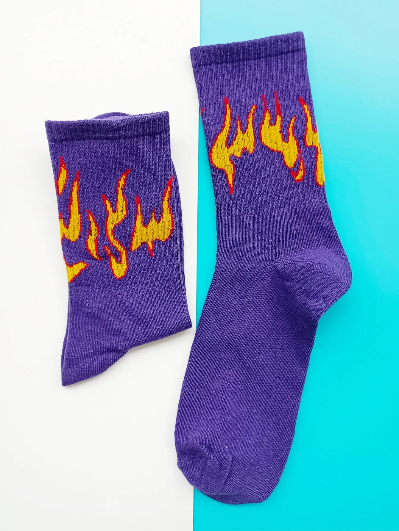 Creative Flame Design Socks Funny Socks for Men Novelty Socks Funky Socks Gift