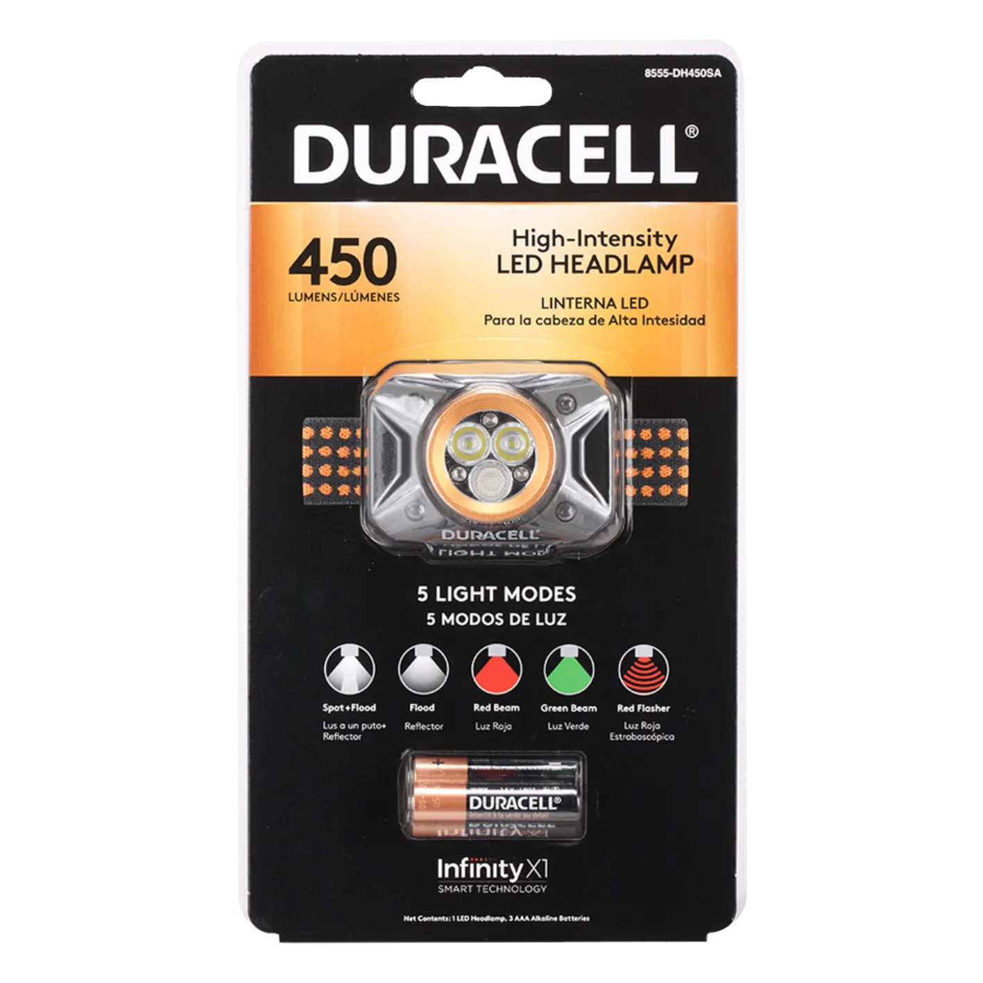 Duracell Headlamp Multi-function - 450lm