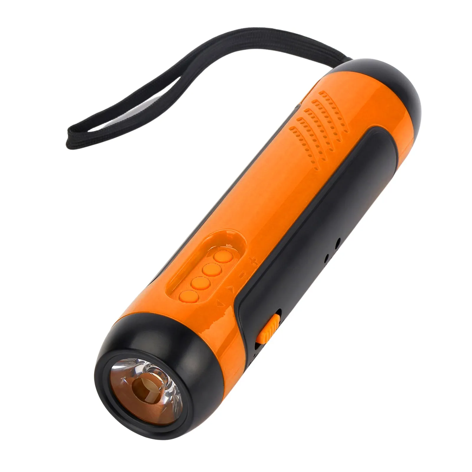 Emergency Hand Cranked Flashlight Distress Alarm