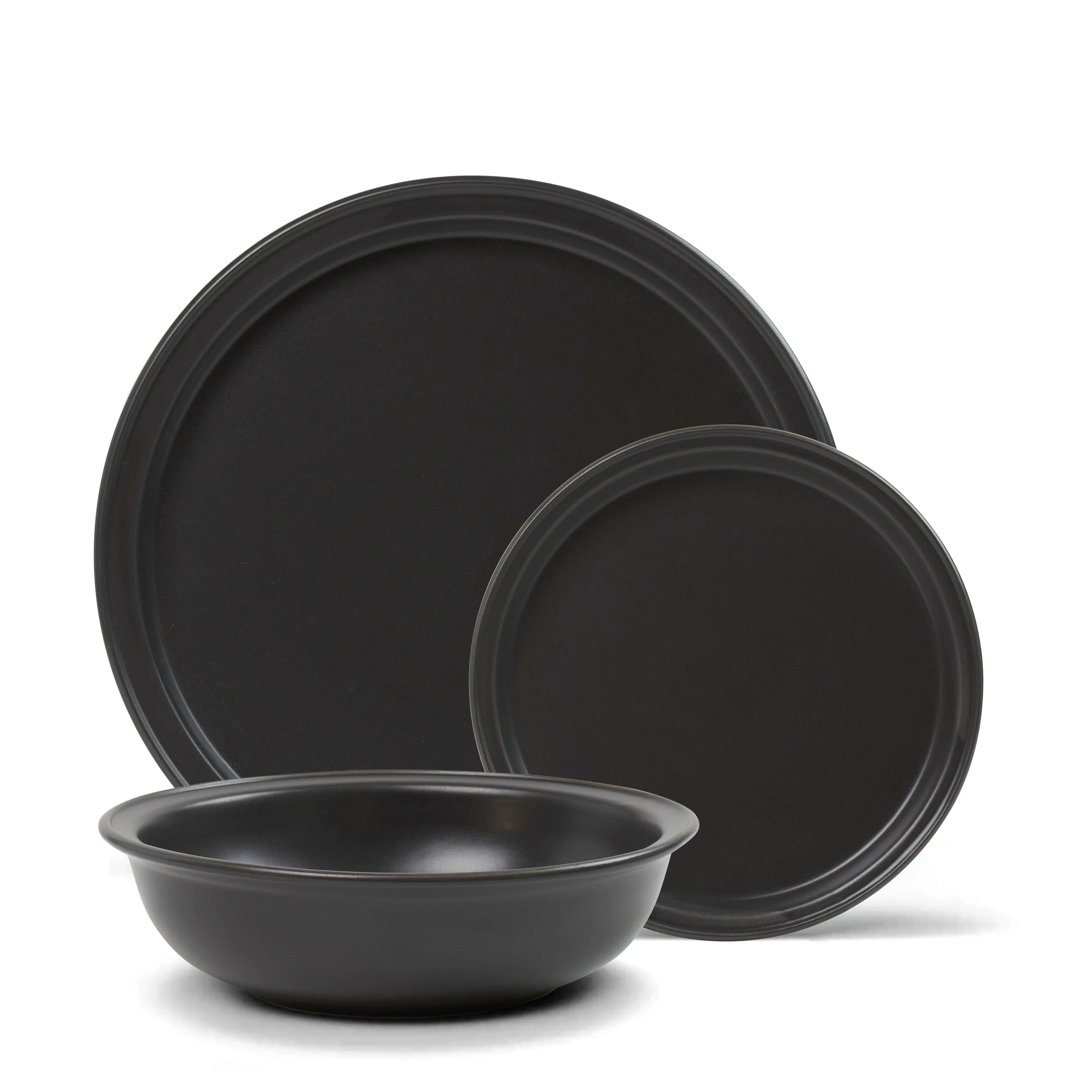 Helm 12 Piece Dinner Set - Onyx