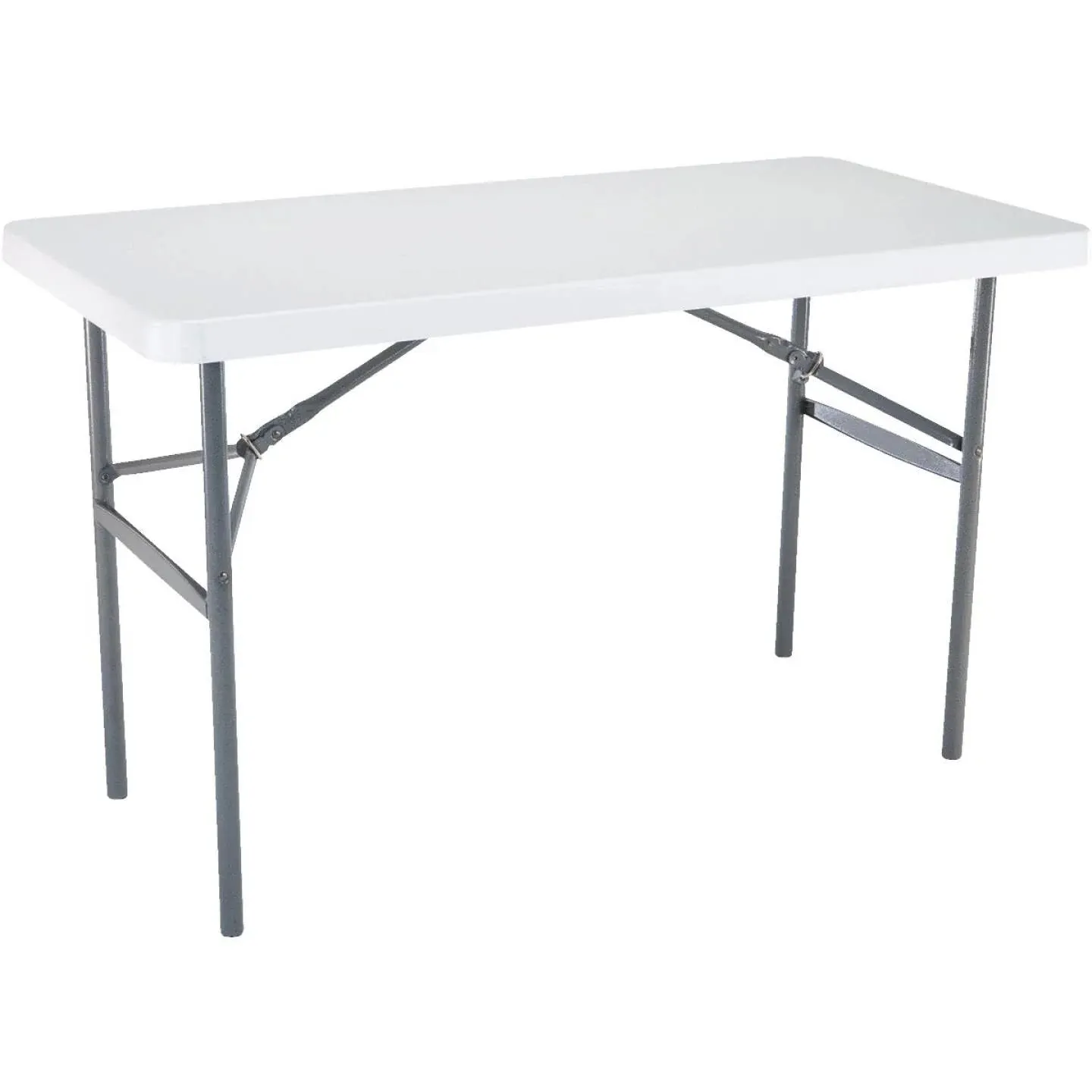 Lifetime 4 Ft. x 24 In. White Granite Light Commercial Folding Table