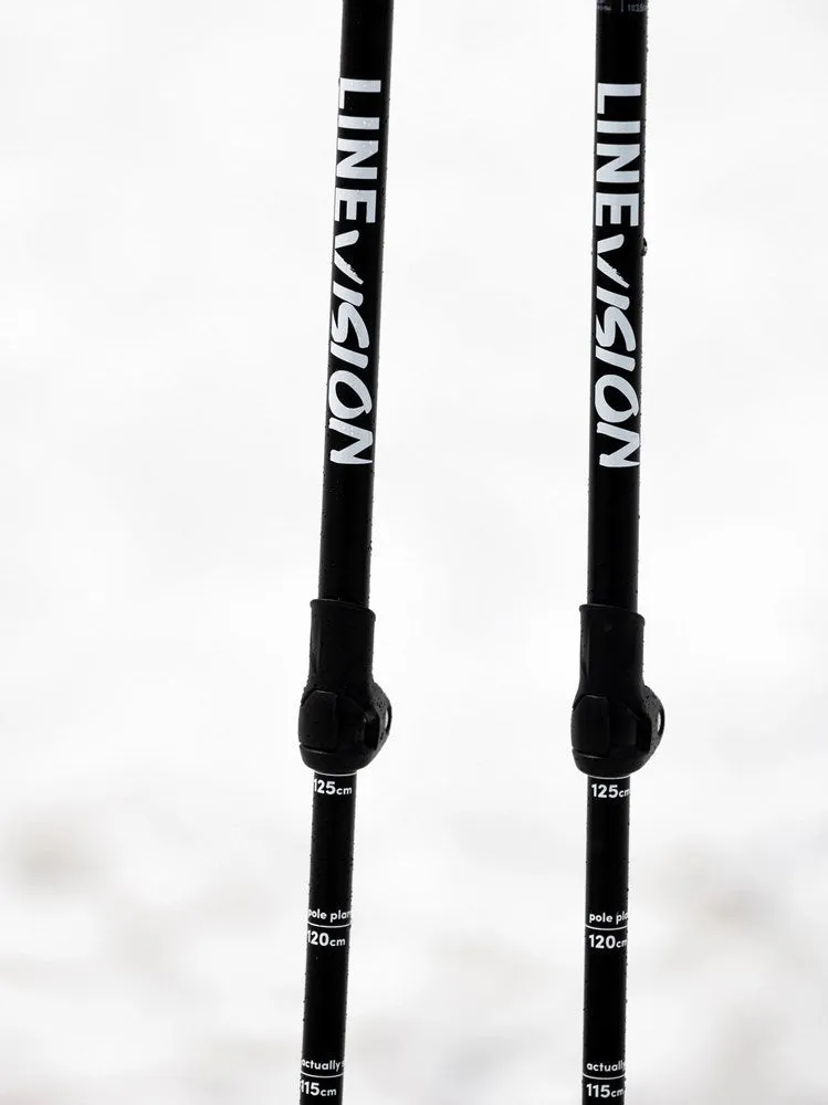 Line Vision Ski Poles - Black