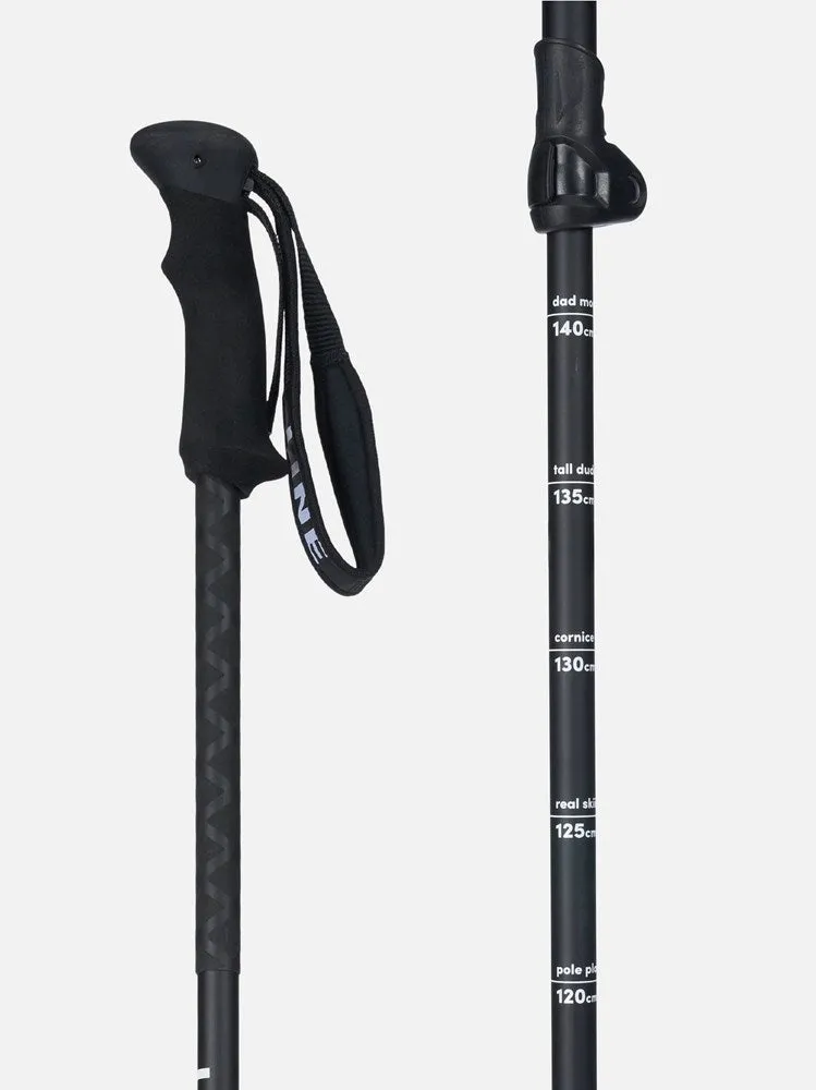 Line Vision Ski Poles - Black