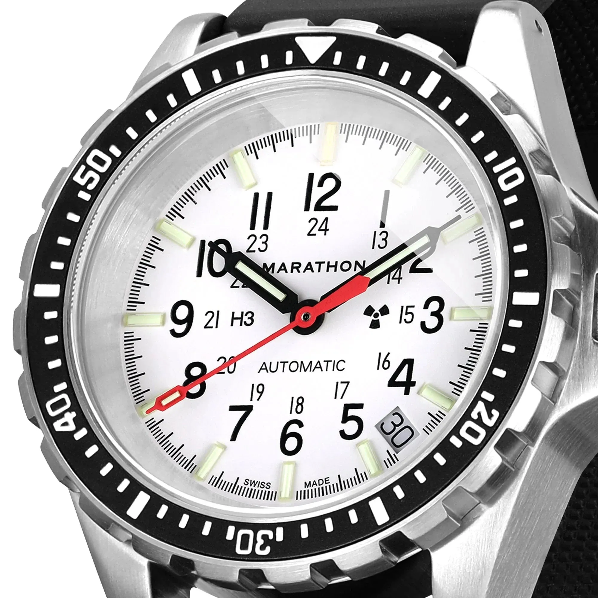 Marathon Arctic Edition Medium Diver's Automatic (MSAR Auto) - 36mm White Dial No Government Markings Stainless Steel WW194026BRACE-MA-WD