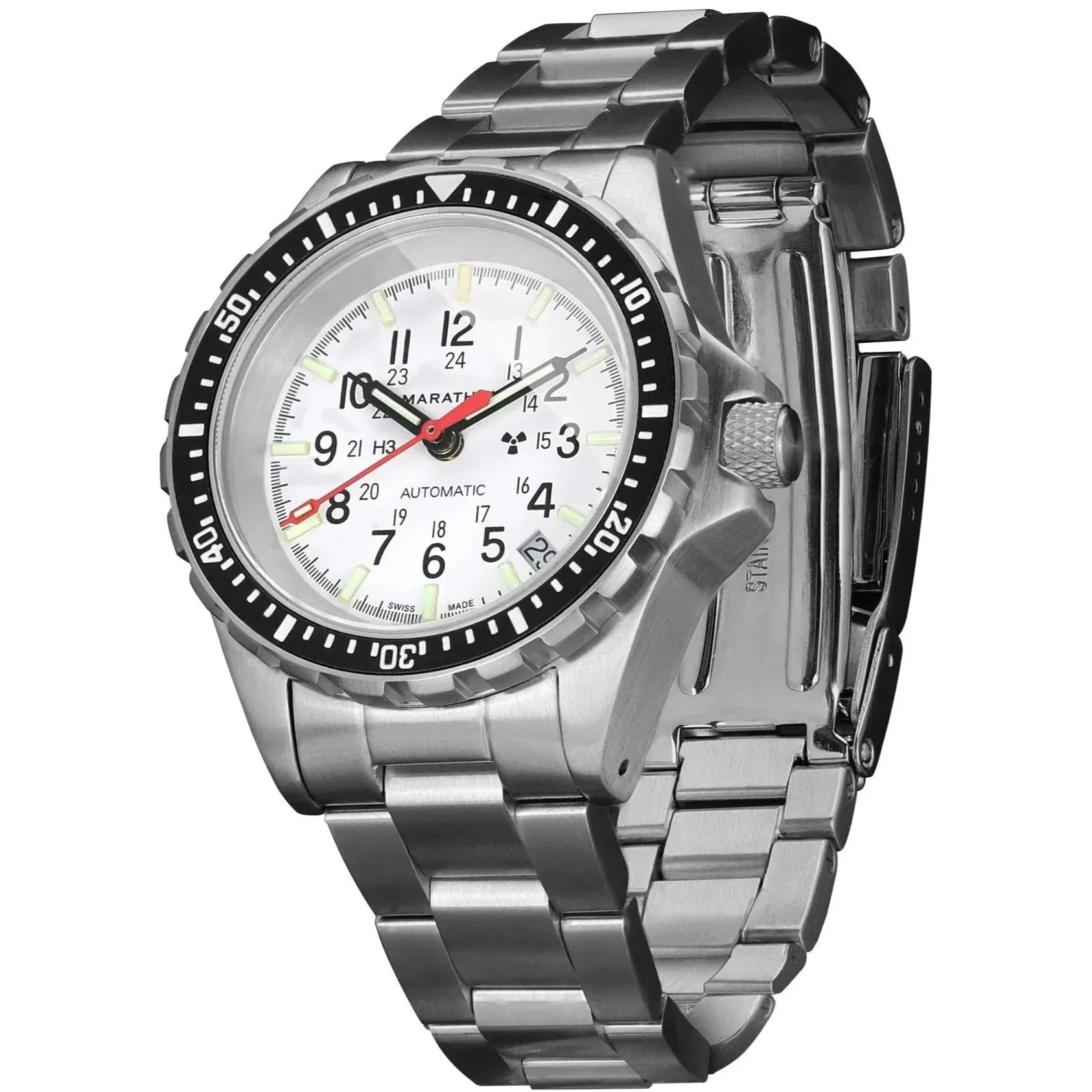 Marathon Arctic Edition Medium Diver's Automatic (MSAR Auto) - 36mm White Dial No Government Markings Stainless Steel WW194026BRACE-MA-WD