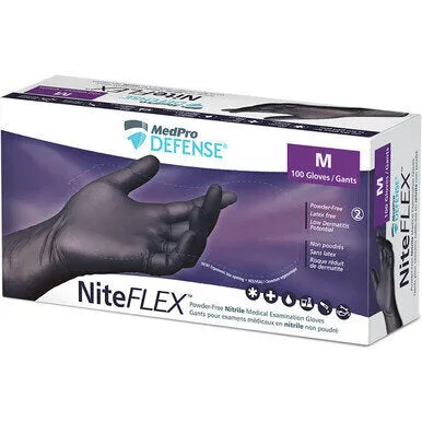 MedPro Defense NiteFLEX Nitrile Powder-Free Exam Gloves