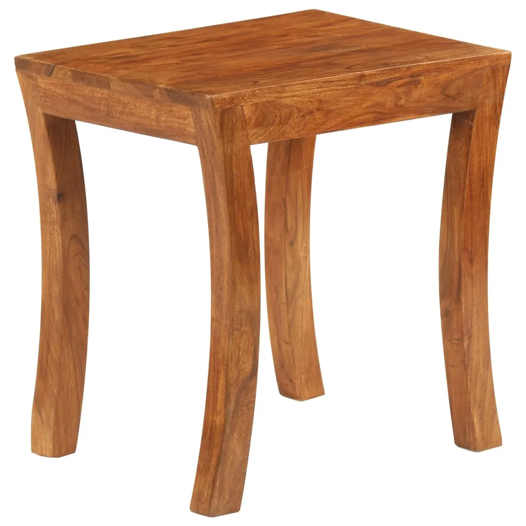 Nesting Table Set 3 Pieces Solid Acacia Wood 50x35x50 cm Brown