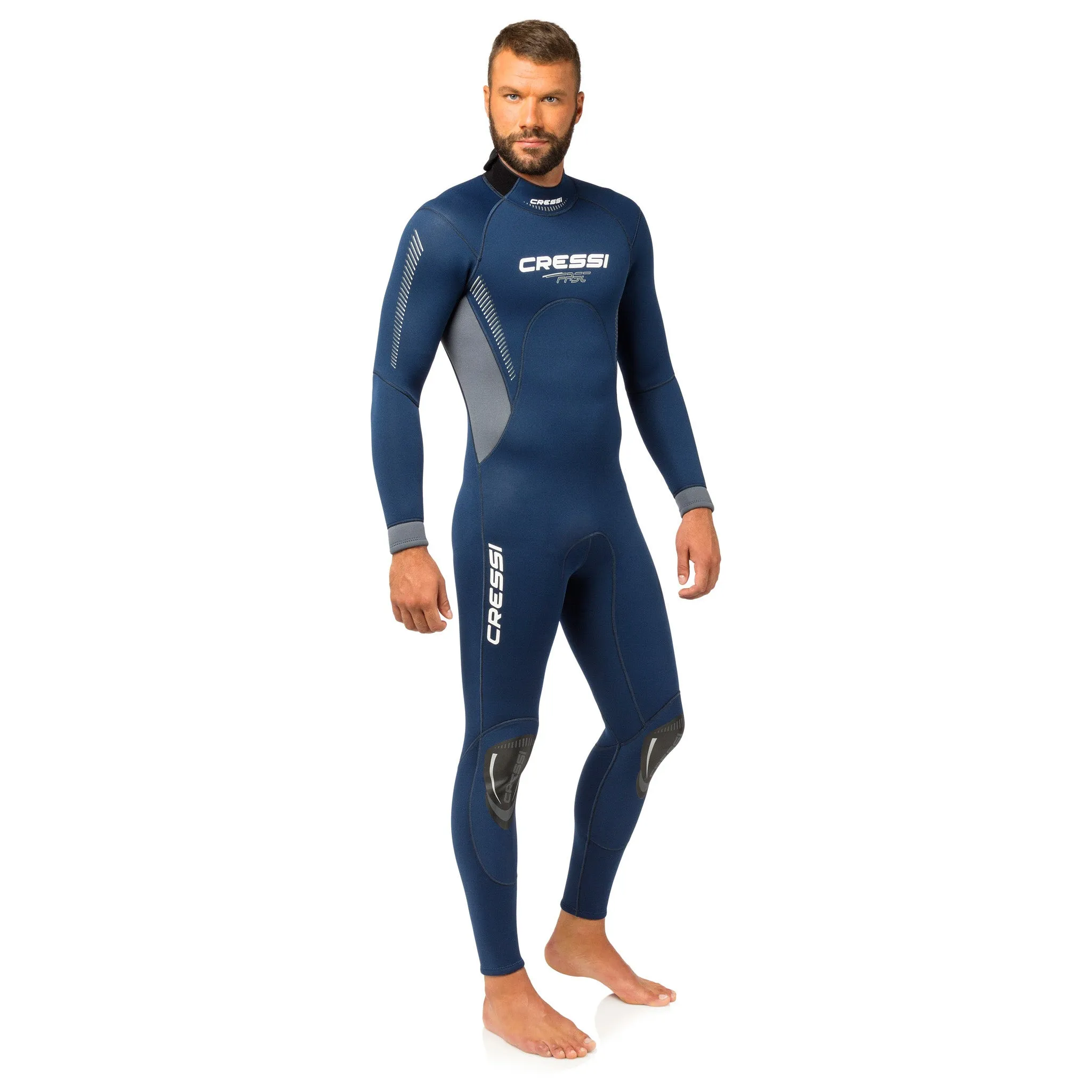 Open Box Cressi 3mm Mens Fast Full Wetsuit Back-Zip - Small