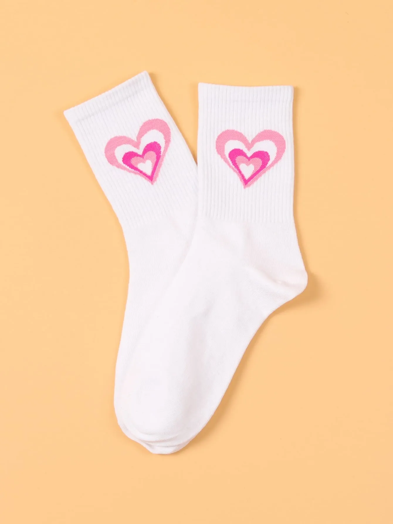 Pink Hearts Socks Cute Heart Socks Funny Socks for Women Novelty Socks Funky