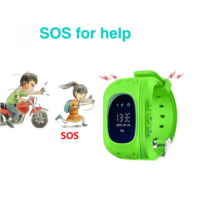 Q50 GPS smart Kids children's watch SOS call location finder child locator tracker anti-lost monitor baby watch IOS & Android