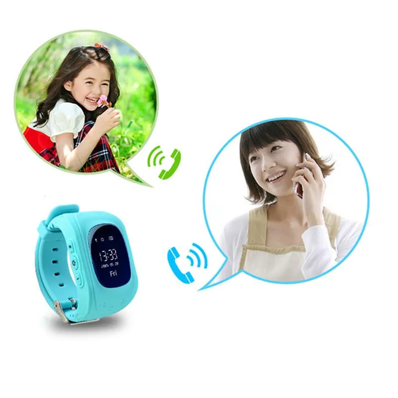 Q50 GPS smart Kids children's watch SOS call location finder child locator tracker anti-lost monitor baby watch IOS & Android