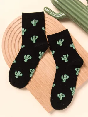 Saguaro Cactus Socks Crew Socks Funny Socks for Men Novelty Socks Funky Socks