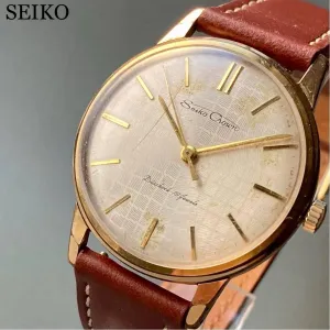 Seiko Wristwatch Crown Antique 1961 Manual 34mm Men's