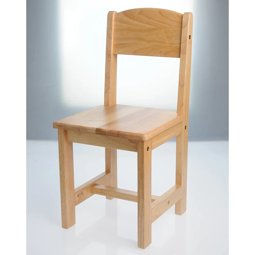 Solid Hardwood Child-Sized Chair | 12" Seat Height, Durable & Safe Classroom Seating