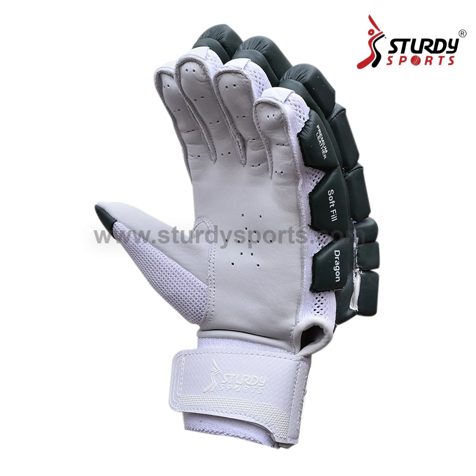 Sturdy Dragon Bottle Green Cricket Batting Gloves - Senior