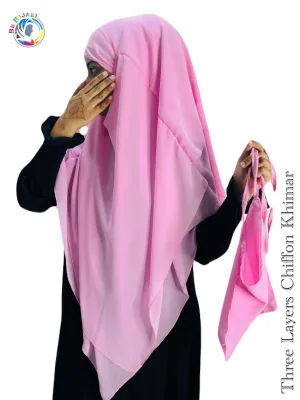 Three Layers Chiffon Khimar Color 29