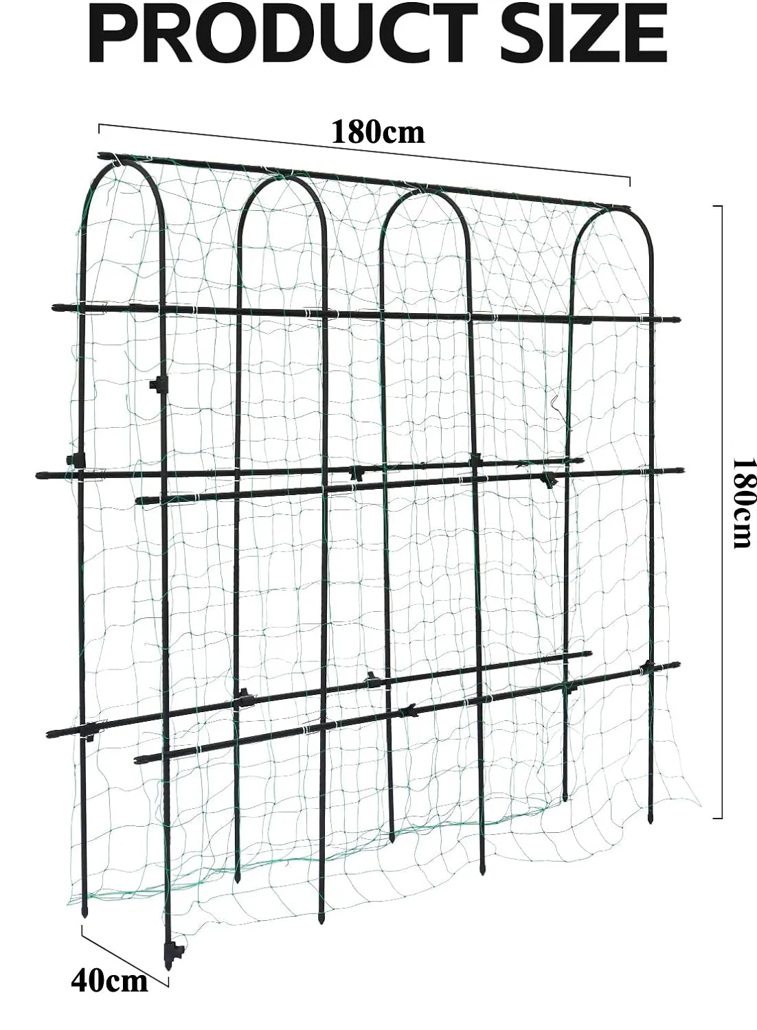 U-Shape Adjustable Garden Trellis for Climbing Plants