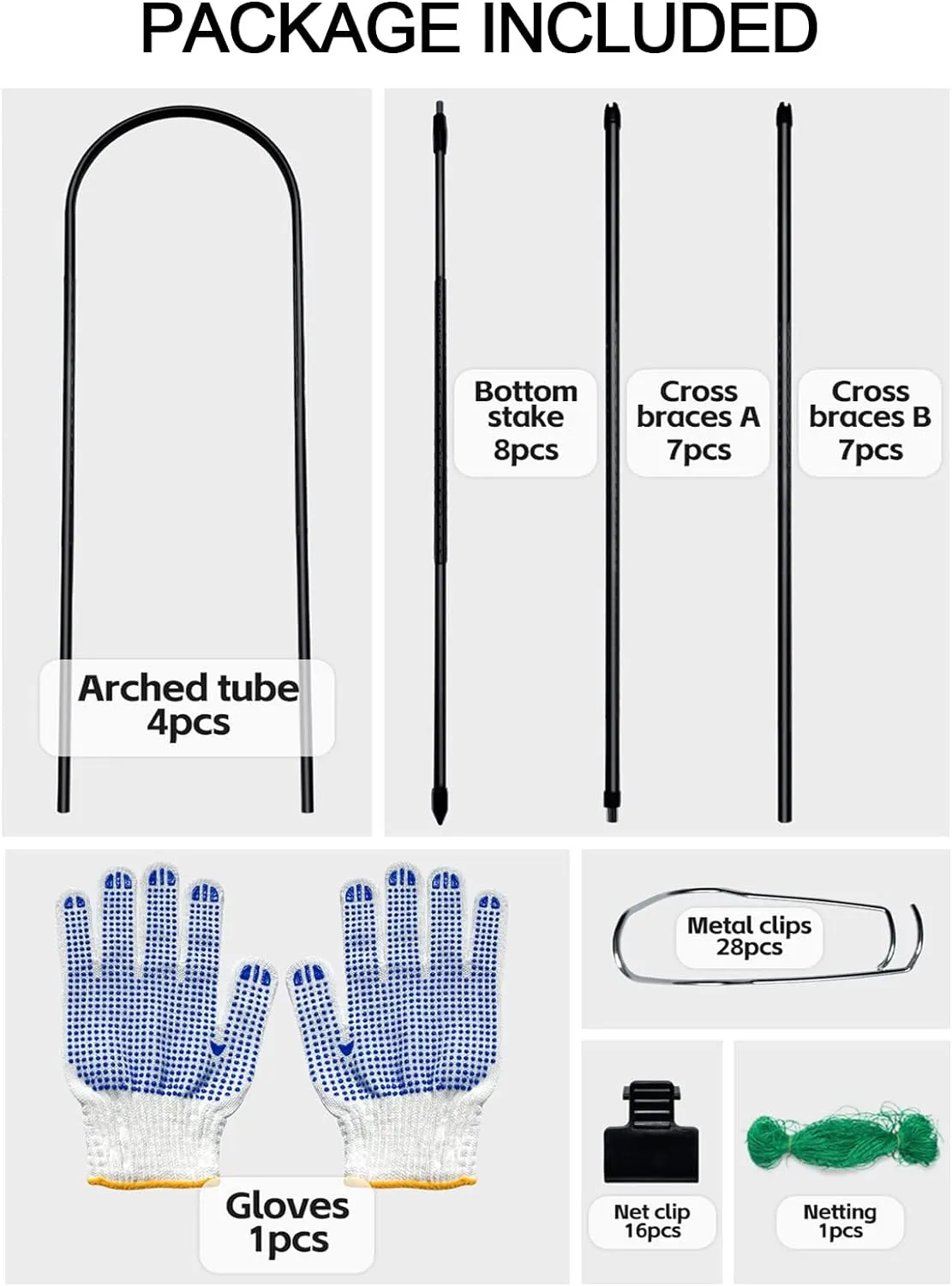 U-Shape Adjustable Garden Trellis for Climbing Plants