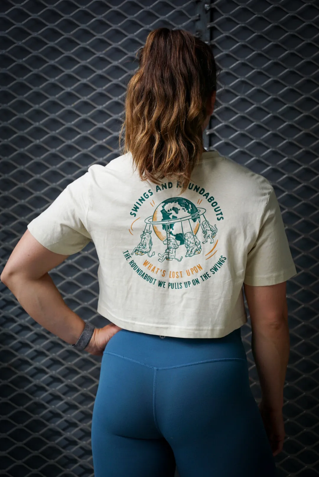 UGD Apparel 'SWINGS & ROUNDABOUTS' Ladies Cropped Tee