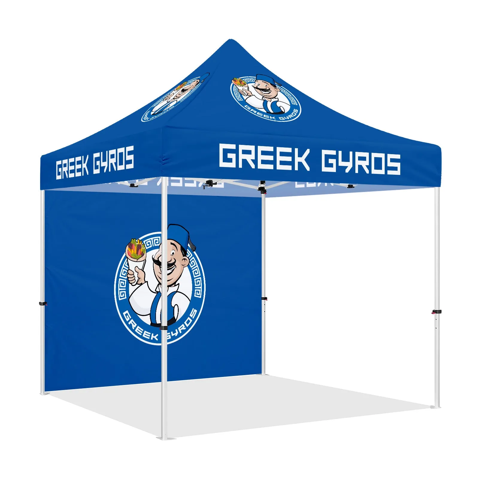 Vendor Tents 10x10-ABLEM8CANOPY Greek Gyros 10x10 Vendor Canopy Tent