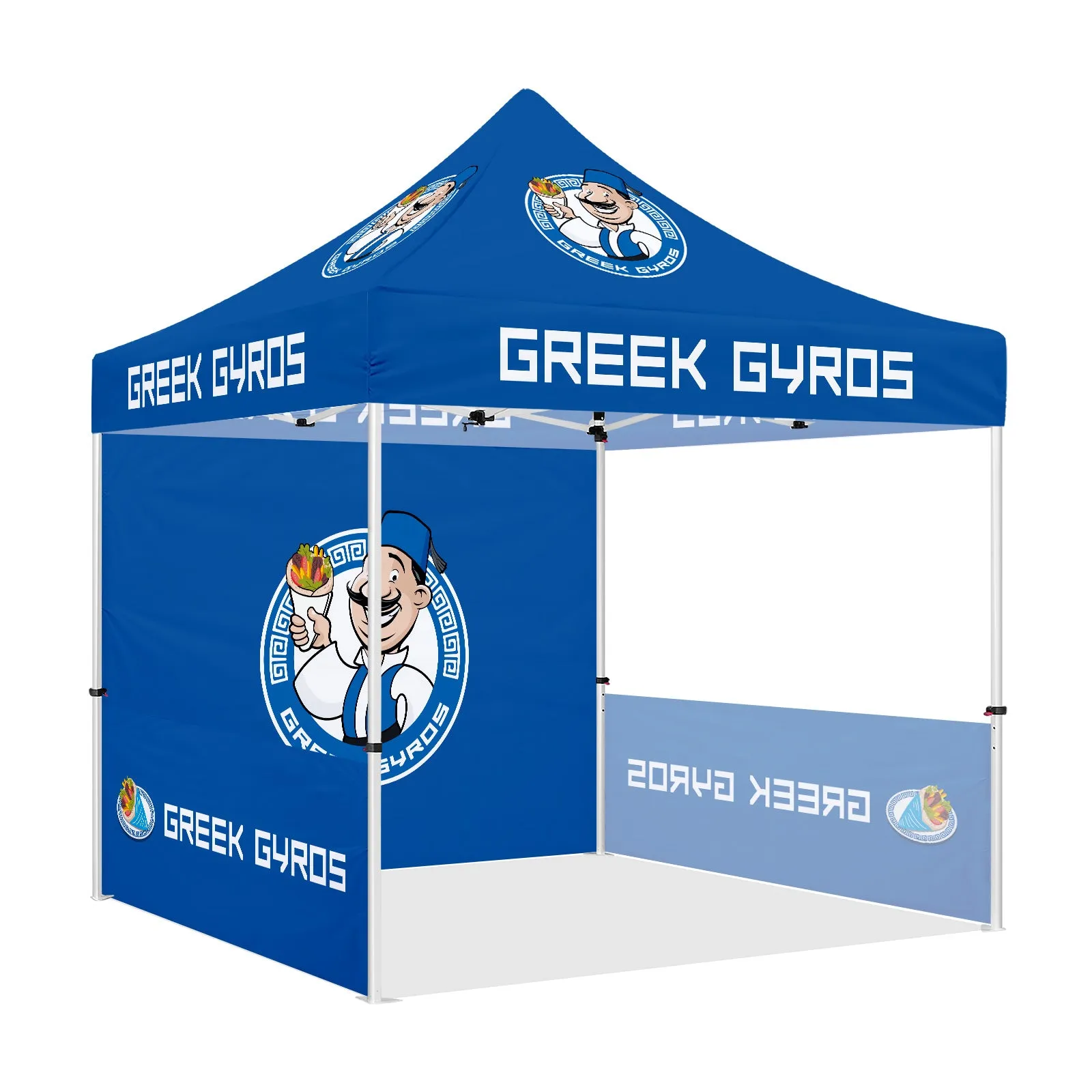 Vendor Tents 10x10-ABLEM8CANOPY Greek Gyros 10x10 Vendor Canopy Tent