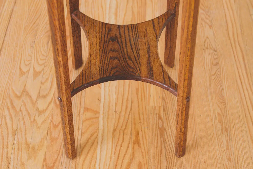 Vintage Oak Plant Stand